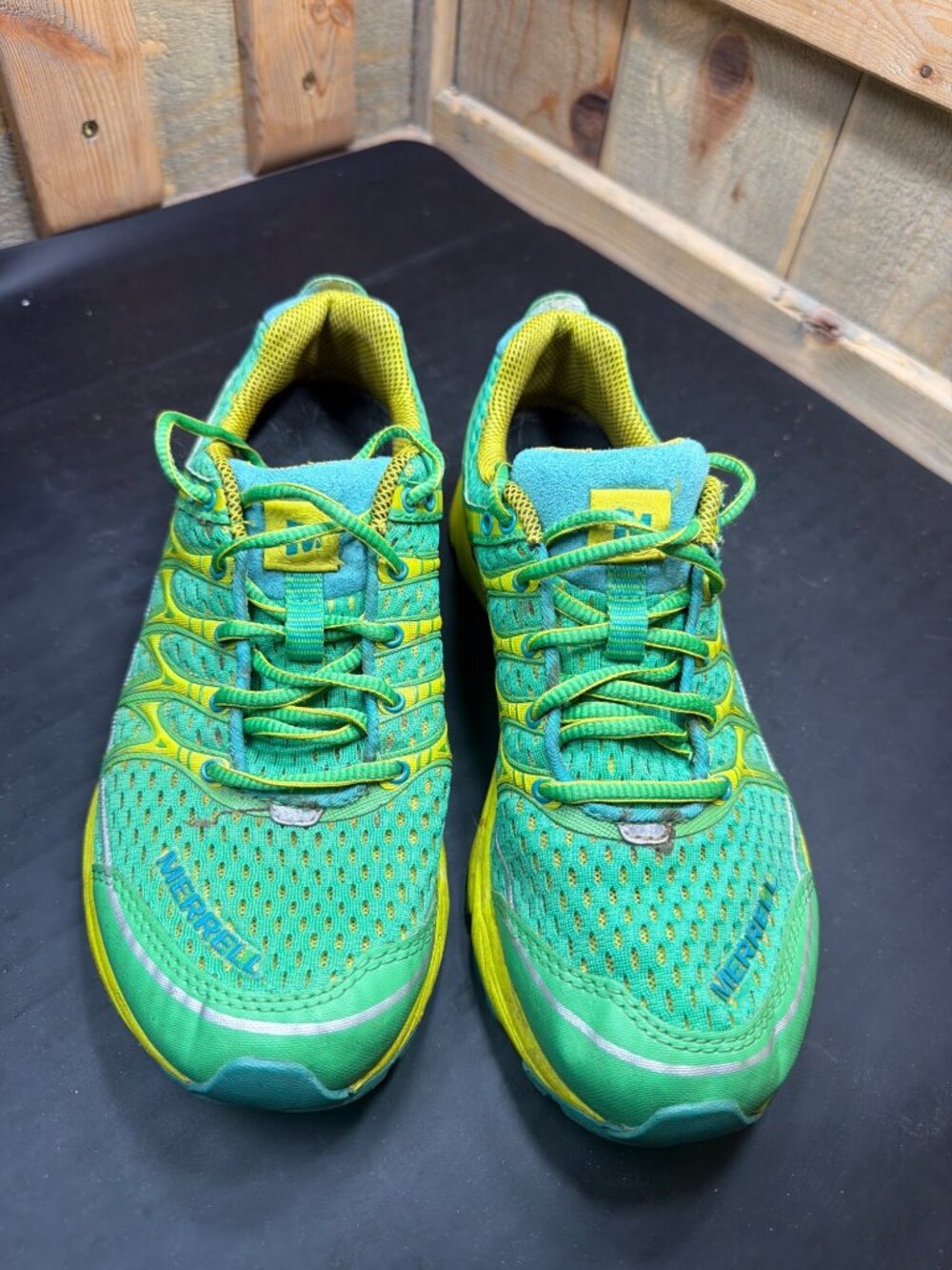 Merrell Island Green Yellow Trail Running Athletic Shoes Womens Size 7 J57170 - Picture 3 of 11